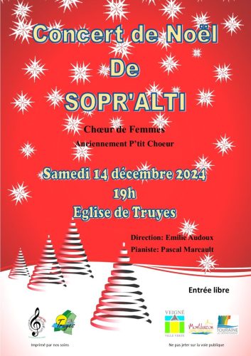 Concert de Noël 14 décembre 2024 - Eglise de Truyes