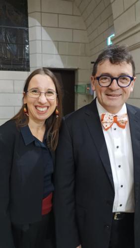 Concert de Noël du P'tit Choeur le 9 décembre 2023 à l'Eglise de Veigné.Emilie Audoux à la directionPascal Marcault au clavier