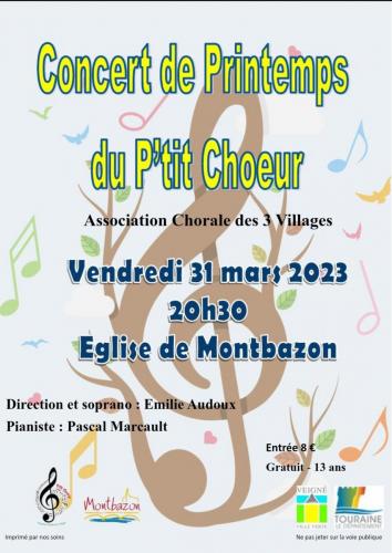 Concert de Printemps du 31 mars 2023, Eglise de Montbazon